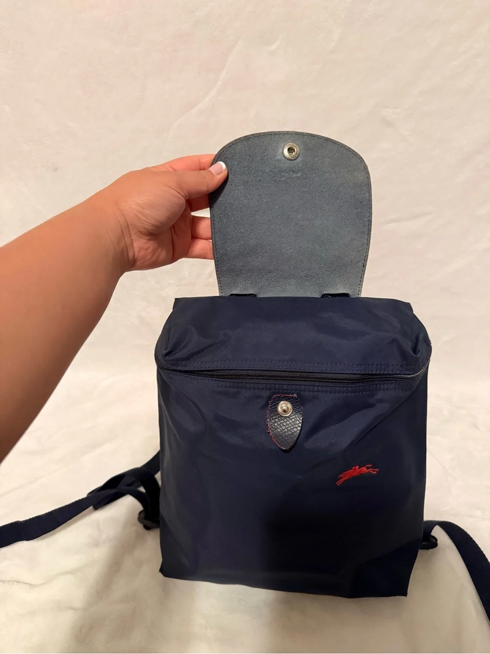 Longchamp Le Pliage Club Backpack in Navy Blue